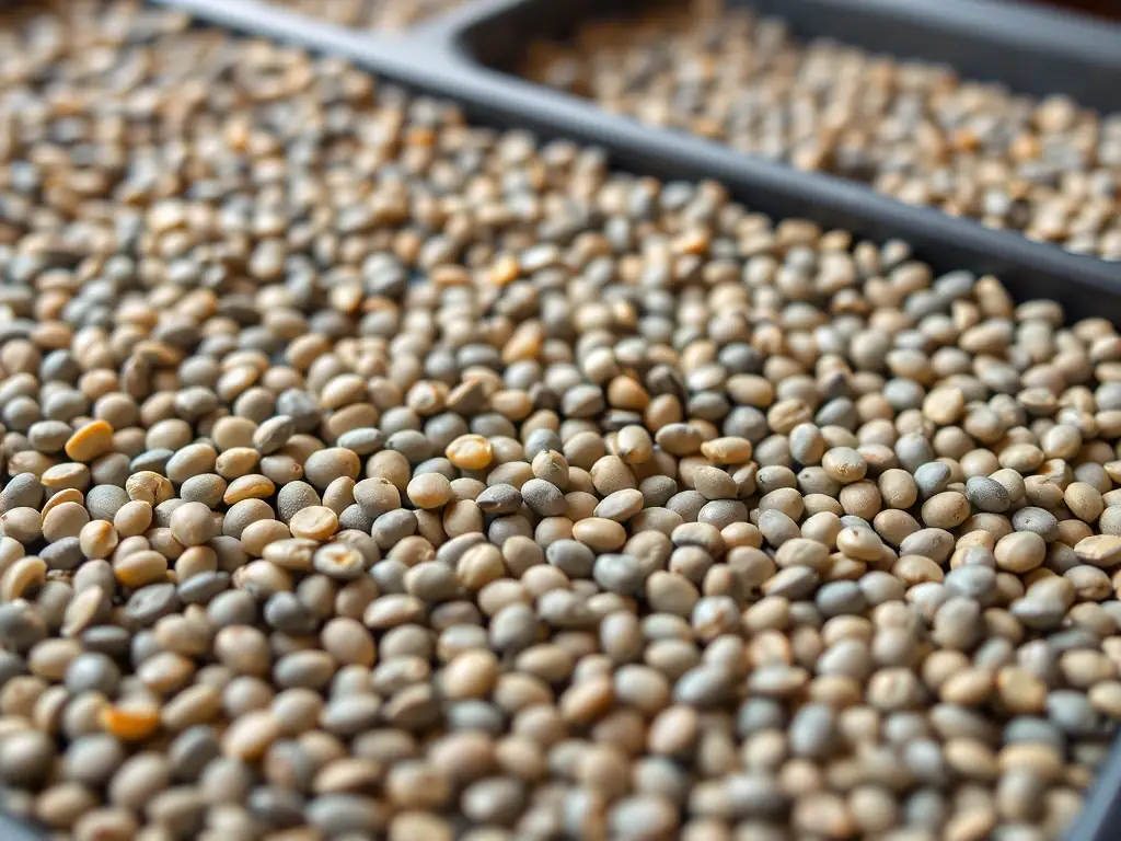 An image illustrating application-specific chemistry, such as a seed being coated with a specialized polymer or an adhesive bonding two surfaces with exceptional strength.